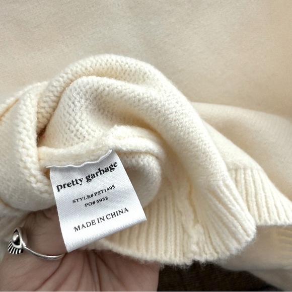 NWT Pretty Garbage Cowgirl Boot Design Graphic Sweater - Picture 7 of 8